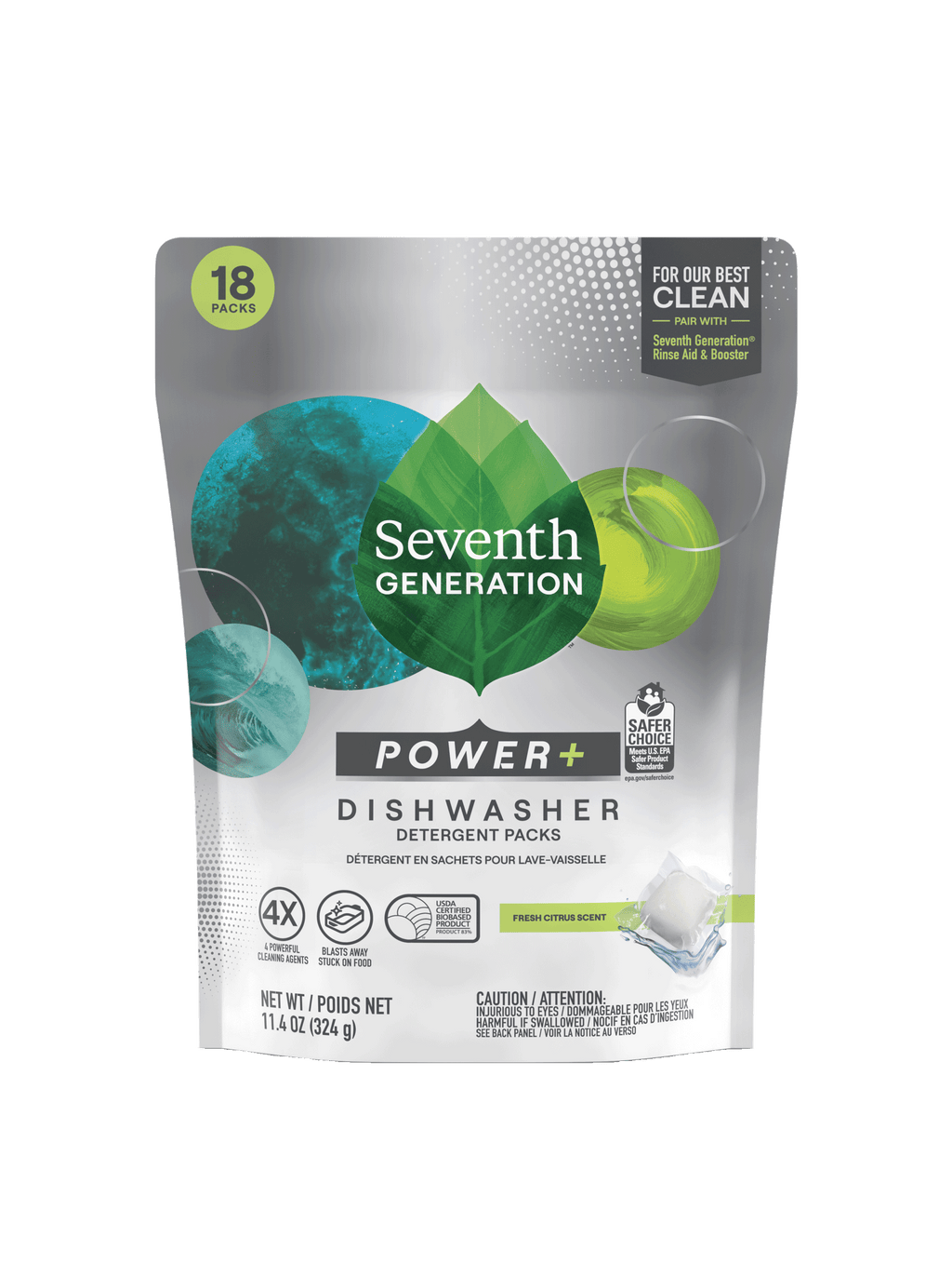 Power+™ Dishwasher Detergent Packs - Fresh Citrus