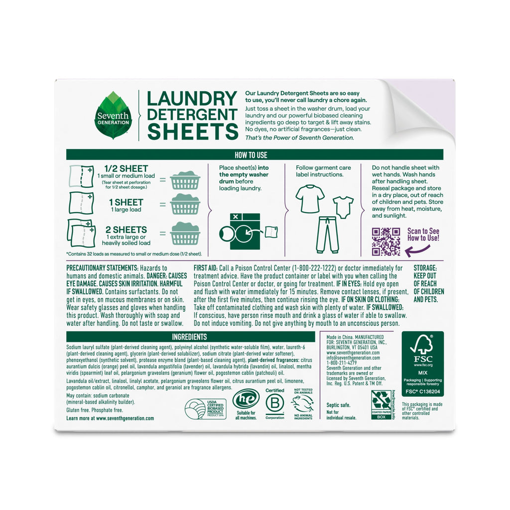 Laundry Detergent Sheets - Fresh Lavender